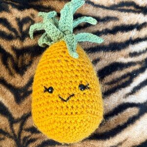 Handmade Yellow Pineapple Plush Toy